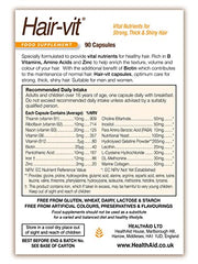 HealthAid Hair VIT – gélatine hydrolysée, fortifie les cheveux et les ongles