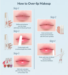 Heart Percent Dote On Mood Lip Pencil texture swatch shows silky glide