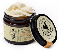 Baume tallow vanille-orange Hearth and Homestead dans le flacon, nourrissant.