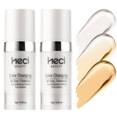 HECI BEAUTY emballage du fond de teint changeant, pratique pour le transport.