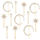 Barrette Hedume Lune et Étoile scintillantes pour soirée glamour
