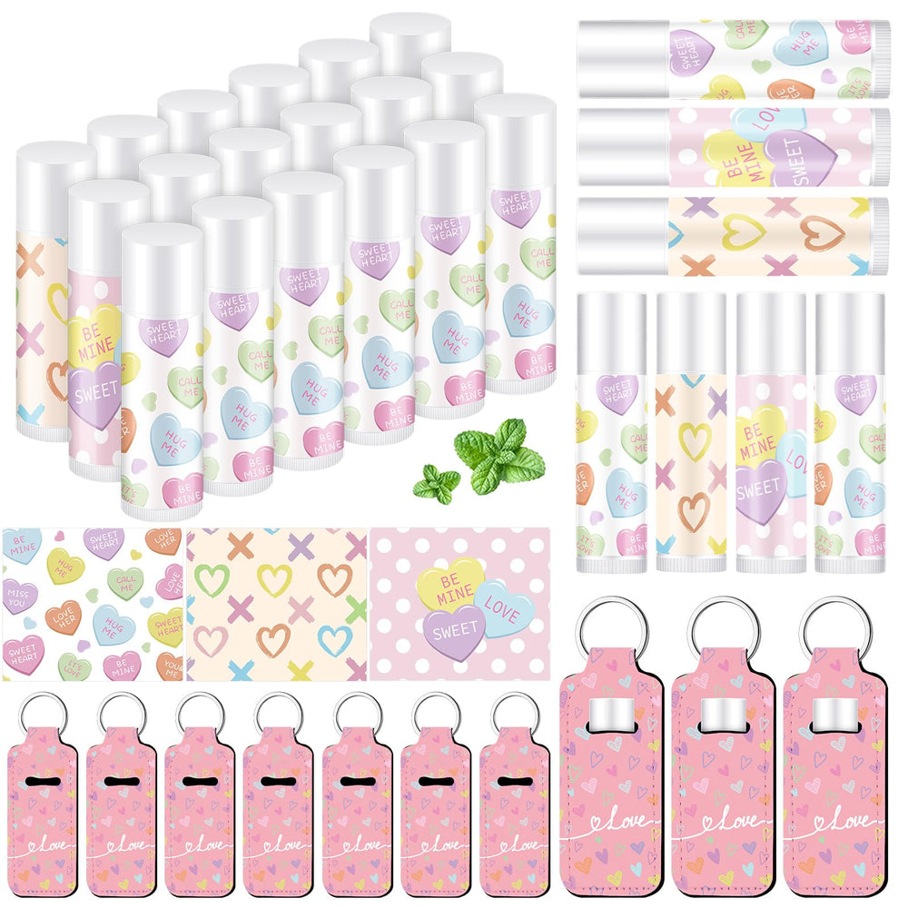 Baume à lèvres Heigble avec motif cœur, hydratant et pratique à emporter.