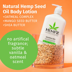 Hempz beurre cacao hydratant pour peau sensible et sèche.