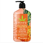 Hempz Shampoing Biotine, bouteille ananas et miel, hydratation douce.