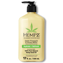 Hempz Crème Corps bouteille—hydratation durable grâce à l'huile de chanvre.