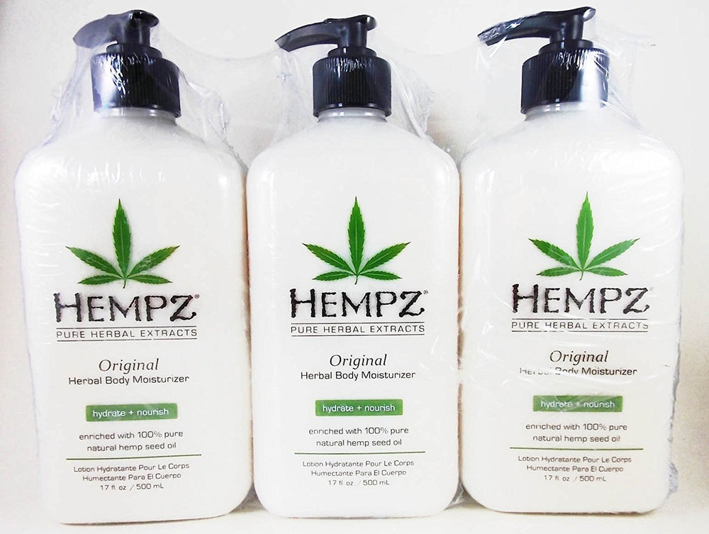 Hempz Hydratant Original a base d herbes pack de 3 flacons pour hydratation durable