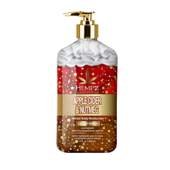 Hempz loción corporal edición limitada con sidra de manzana y nuez moscada, hidratación rápida.