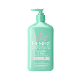 Lotion Hempz Concombre et Aloe édition limitée, bouteille élégante prête à l'hydratation.