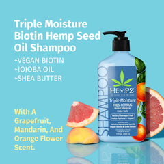 Texture cremeuse du Hempz Shampoing pour une douceur visuelle