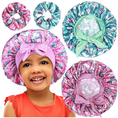 Heniho bonnet satin enfant avec noeud mignon assure confort nocturne