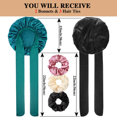 Scrunchies satin Heniho lisses protègent les cheveux.