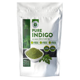 Poudre indigo pour cheveux Henna Cosmetics Cypri, coloration naturelle potentielle.