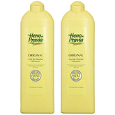 Heno de Pravia gel douche pack deux, pratique pour la routine quotidienne.