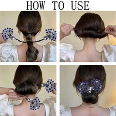 Accessoire cheveux paon cristal Heogacinlia rehausse le look quotidien.