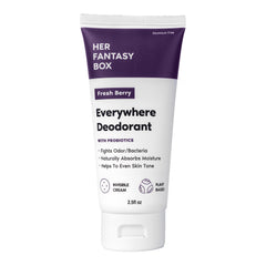 Her Fantasy Box Déodorant, bouteille framboise, fraîcheur durable toute la journée.