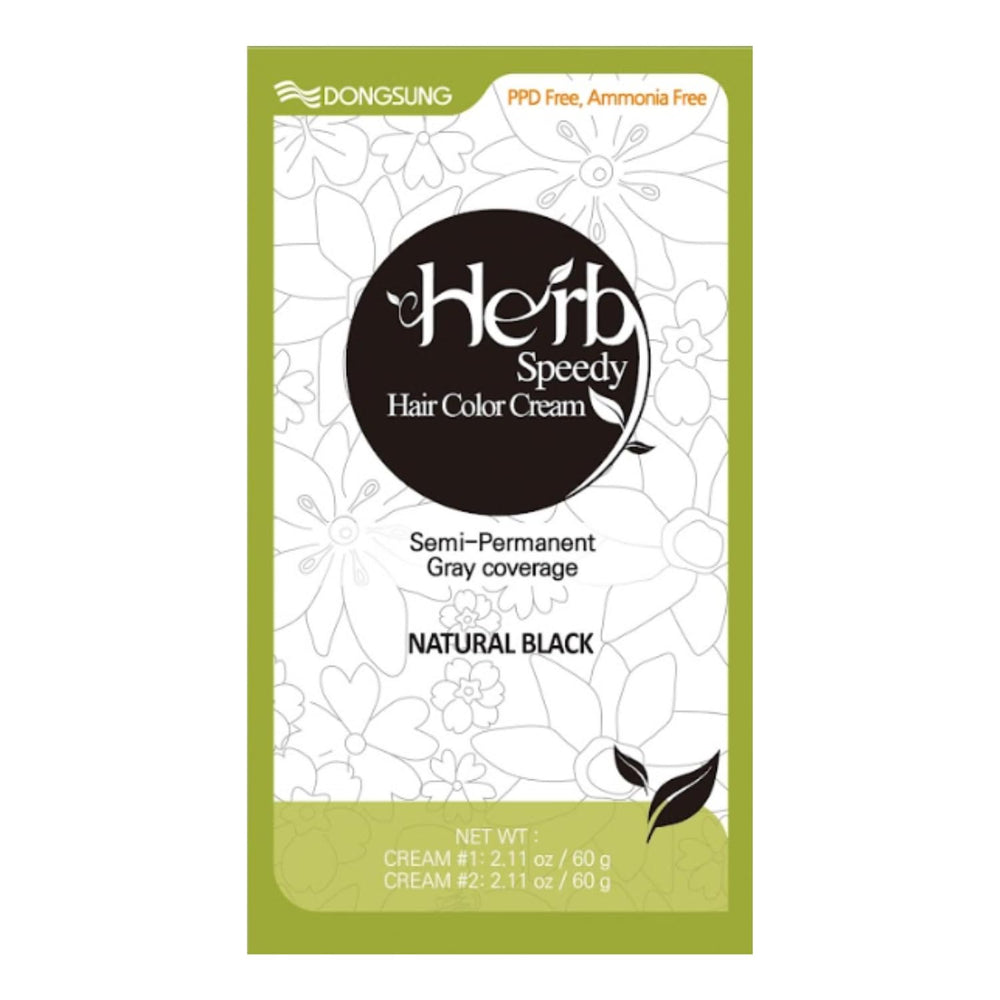 Herb Speedy Crème Colorante noir naturel pour couverture gris complète et naturelle.