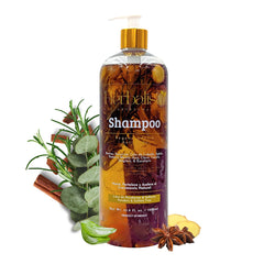Herbalista Viral Shampoo dans sa bouteille de 1000 ml, soin capillaire naturel.