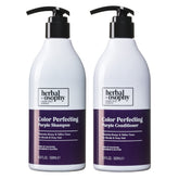 Herbalosophy Shampoing violet sur cheveux blond-gris, neutralise les reflets indésirables.