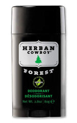 Herban Cowboy Forest déodorant en bouteille 2,8 oz, fraîcheur longue durée.