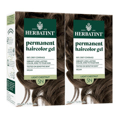 Herbatint 5N chatain clair - bouteille montrant couleur naturelle et couverture durable sans ammoniaque.