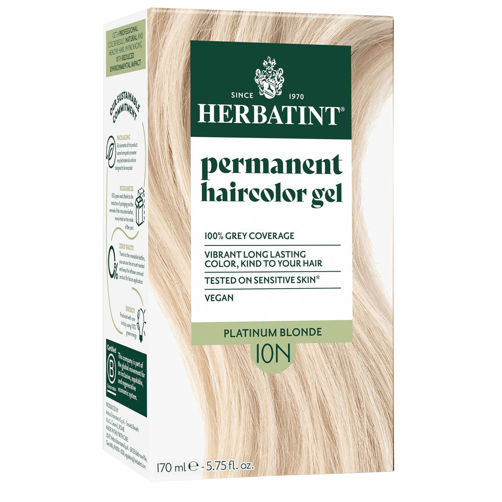 Herbatint teinture permanente 10N blond platine – couverture gris fiable et effet naturel