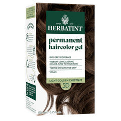Herbatint teinture permanente dore clair, couverture naturelle et éclat durable.
