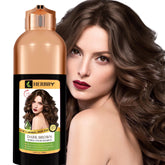 HERBBY shampoing coloration cheveux gris – bouteille 500 ml couverture efficace des racines