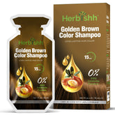 Herbishh Golden Brown Shampoo bottle for easy gray coverage