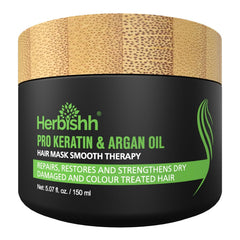 Herbishh masque cheveux argan flacon bois—préserve l’hydratation et la douceur