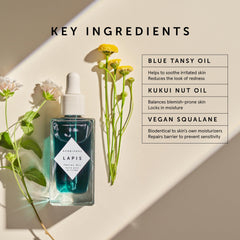 HERBIVORE Lapis Huile Visage: flacon végan et non comédogène pour peaux mixtes.