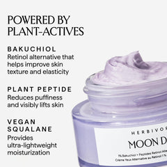 Application douce autour des yeux avec HERBIVORE Moon Dew.