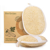 Herbvian loofah double-face pour exfolier en douceur le corps