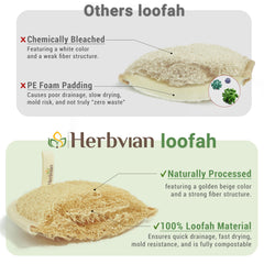 Herbvian loofah taille oval prise en main confortable