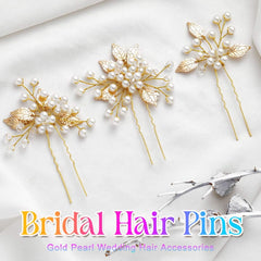 Heread épingle-cheveux perle strass or détail, éclat subtil.