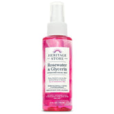 HERITAGE STORE brume visage à l’eau de rose et glycérine pour hydratation légère.