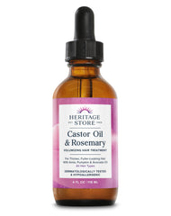 HERITAGE STORE huile de ricin romarin – traitement cheveux volume et densité