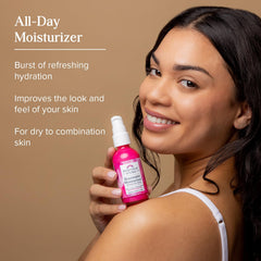 Texture gel légère du hydratant eau de rose, absorption rapide.