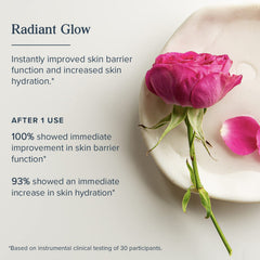 Heritage Store Sérum Eau Rose – application avec rouleau visage pour stimulation sanguine.