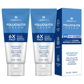 Crème Hermon Folliculite emballage double pratique pour routine quotidienne