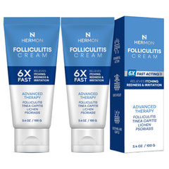 Crème Hermon Folliculite emballage double pratique pour routine quotidienne