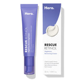 HERO COSMETICS Rescue Retinol en flacon, soin nocturne doux pour texture uniforme.