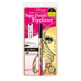 Trace liquide Heroine Make en noir profond, tenue longue.