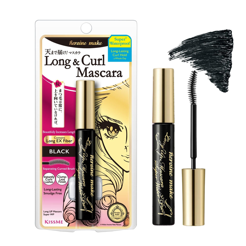 Heroine Make Mascara Waterproof Noir — étui élégant et pratique.