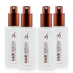 Flacons HerStyler Serum 4 Pack prêts à offrir brillance et douceur.