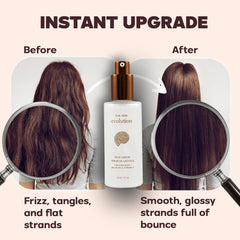 HerStyler Sérum Cheveux – anti-frisottis et brillance, application rapide.