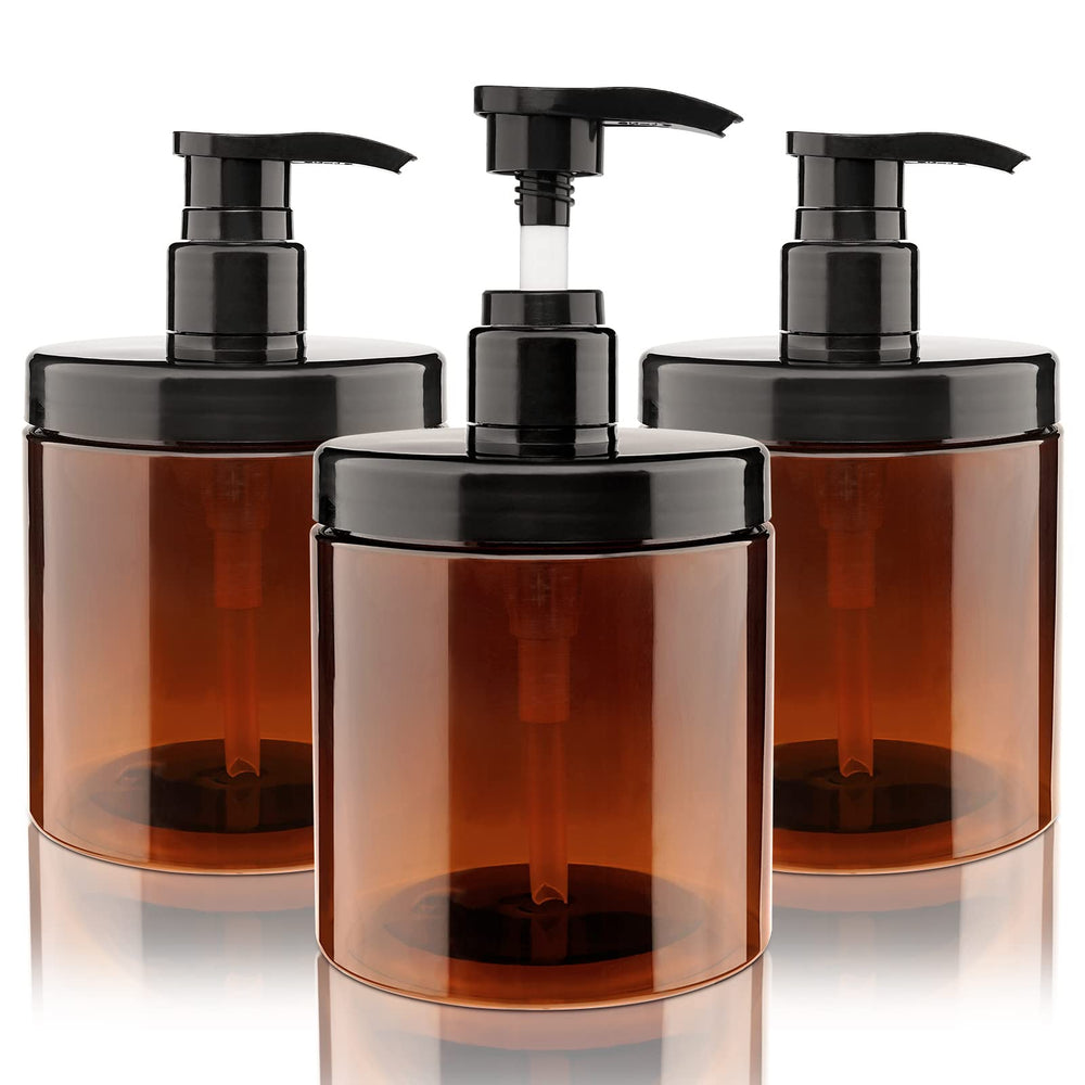 Gamme Hethyo: pack bouteilles pompe 600 ml brun, pratique et réutilisable.