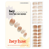 Heyhae bandes gel semi-cuites ombre beige marron, rendu élégant et durable.