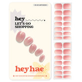 Heyhae bandes-ongles gel semi cuite rose paillete pour une manucure rapide.