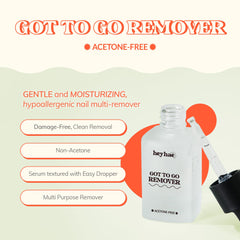 Heyhae Got To Go Remover: goutte-serum précise pour application propre et hydratante.