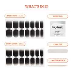 Heyhae Pack complet : 28 bandes et outils inclus pour une manucure complète.